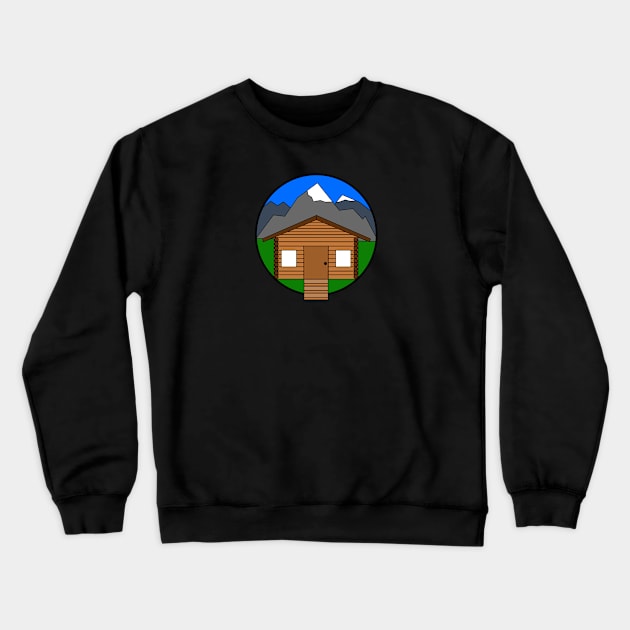 Log Cabin Adventure Design Crewneck Sweatshirt by ChrisWilson